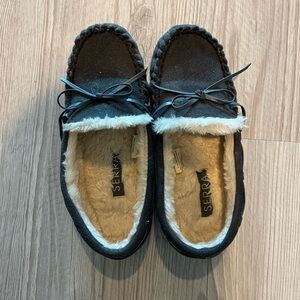 Grey Sherpa moccasins